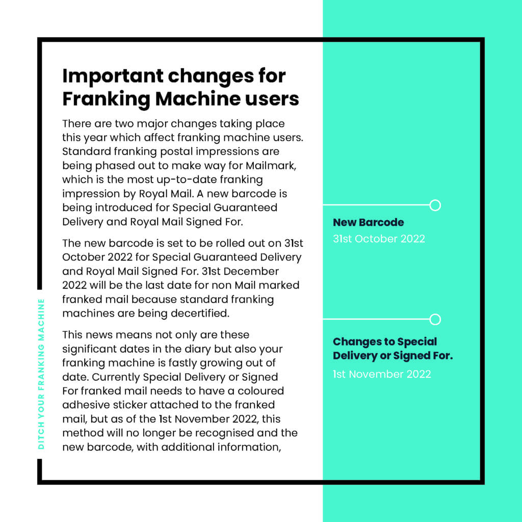 important changes to your franking machine